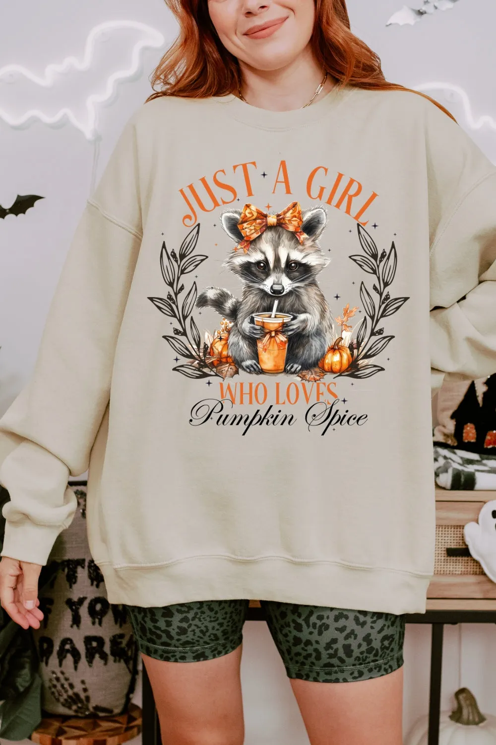 Just A Girl Who Loves Pumpkin Spice Sweatshirt For Women sold by Fancy Tees