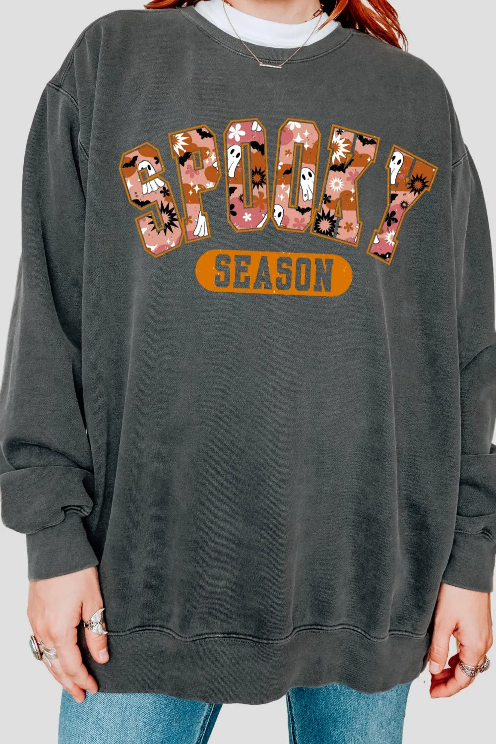 Retro Spooky Season Sweatshirt For Women sold by Fancy Tees product image thumbnail 2