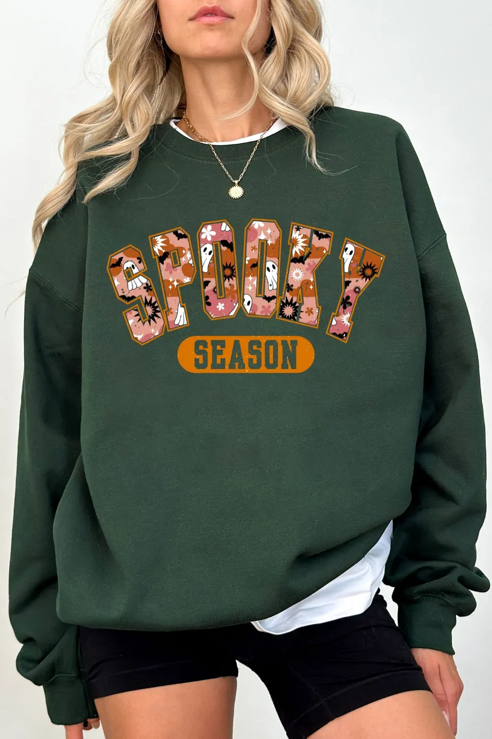 Retro Spooky Season Sweatshirt For Women sold by Fancy Tees