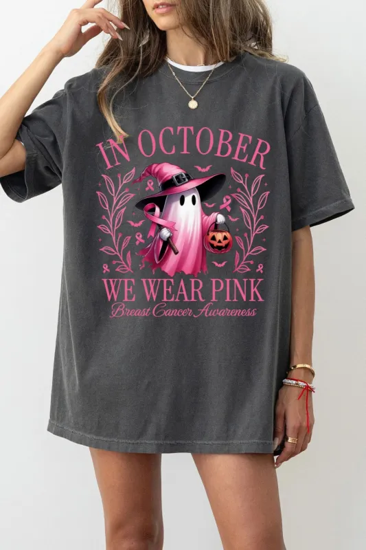 In October We Wear Pink Tee For Women sold by Fancy Tees