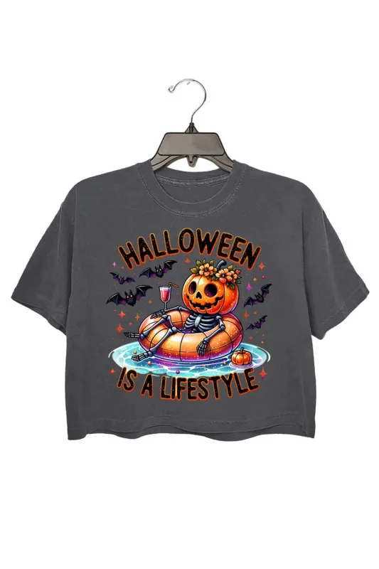 Halloween is a Lifestyle Crop Top For Women sold by Fancy Tees