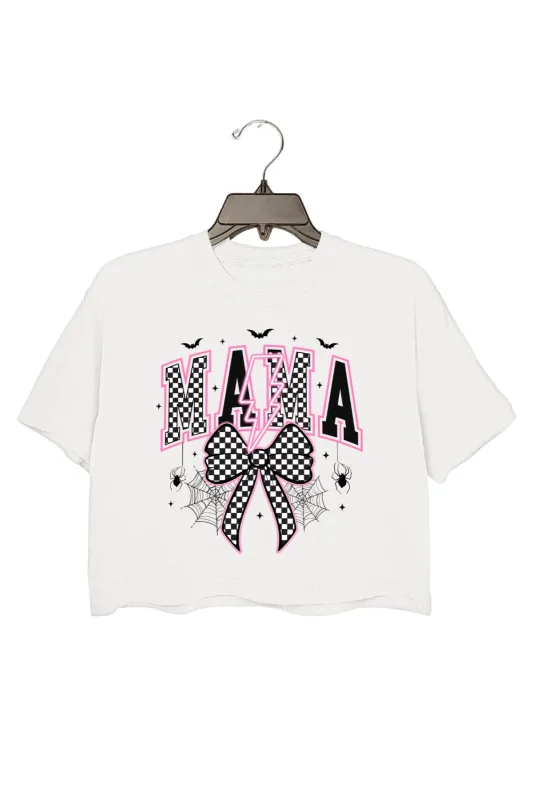 Spooky Mama Neon Crop Top For Women sold by Fancy Tees