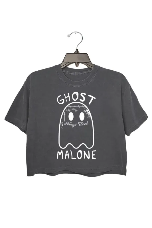 Ghost Malone Halloween Crop Top For Women sold by Fancy Tees