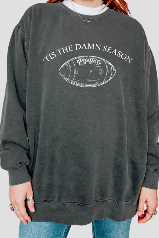 Tis The Damn Season Football Taylor Sweatshirt For Women sold by Fancy Tees