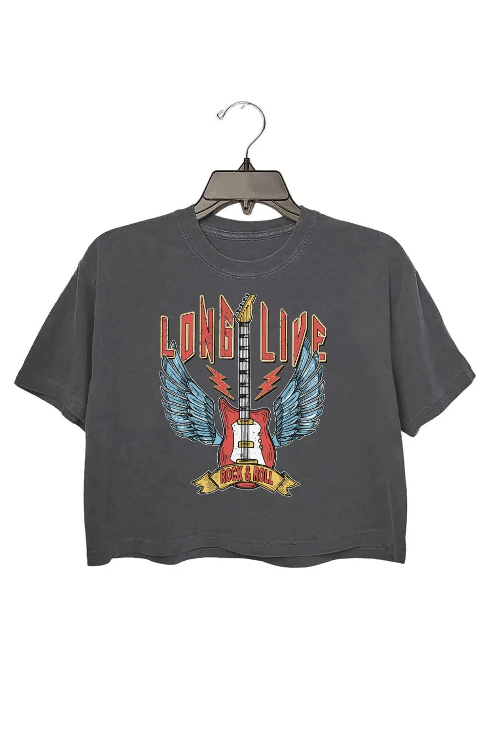 Long Live Rock & Roll Crop Top For Women sold by Fancy Tees