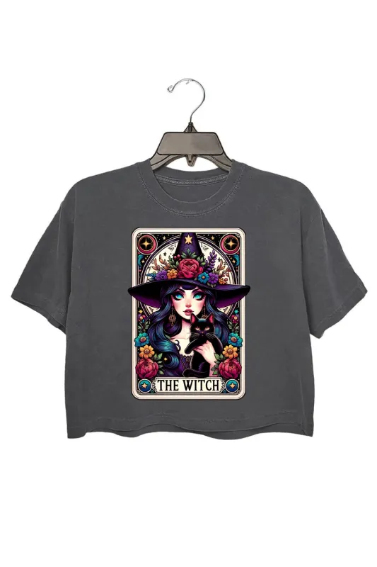 The Witch Tarot Card Crop Top For Women made by Fancy Tees