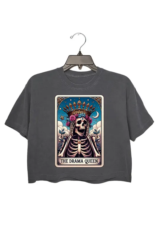 The Drama Queen Tarot Card Crop Top For Women sold by Fancy Tees