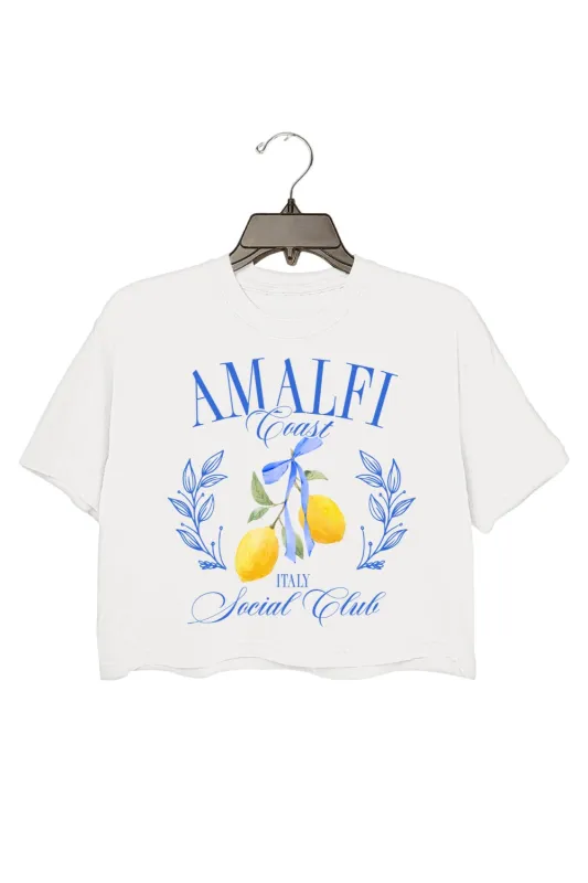 Amalfi Coast Social Club Italy Crop Top For Women sold by Fancy Tees