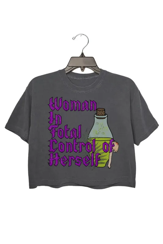 Witch Woman In Total Control Here Crop Top For Women sold by Fancy Tees