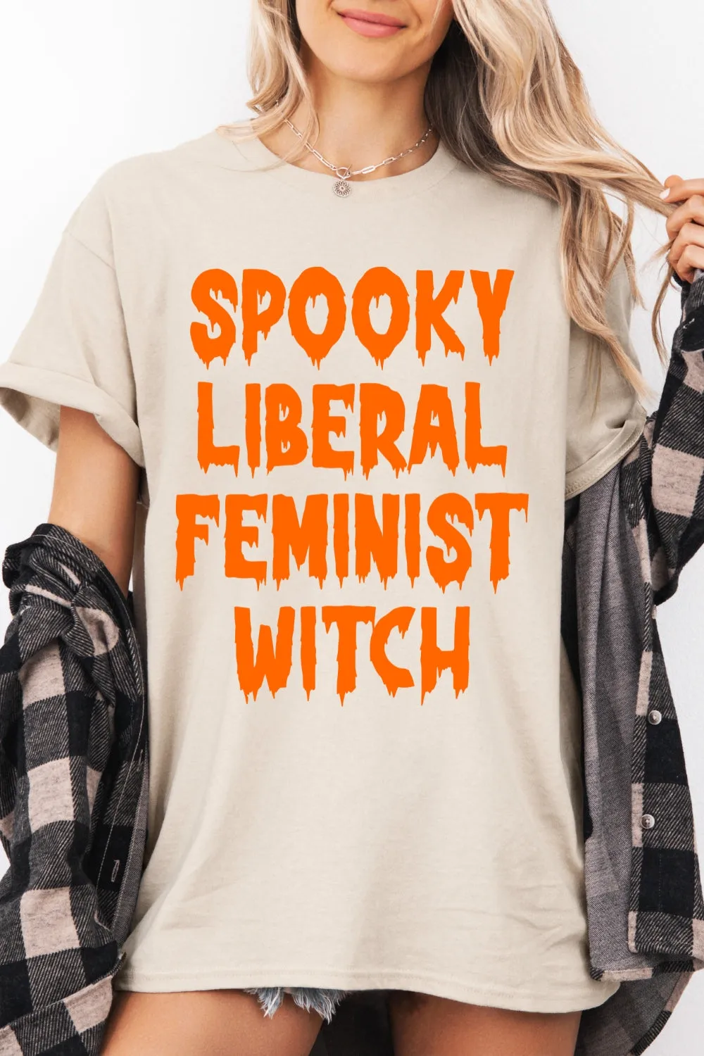 Spooky Liberal Feminist Witch Tee For Women sold by Fancy Tees product image thumbnail 2