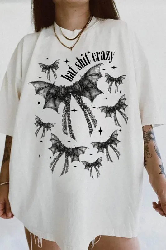 Bat Gothic Coquette Bow Halloween Tee For Women sold by Fancy Tees