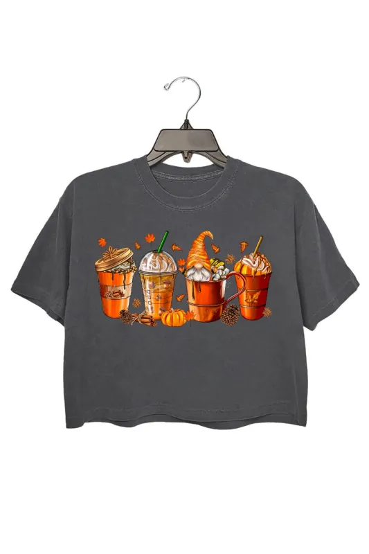 Halloween Fall Coffee Crop Top For Women sold by Fancy Tees