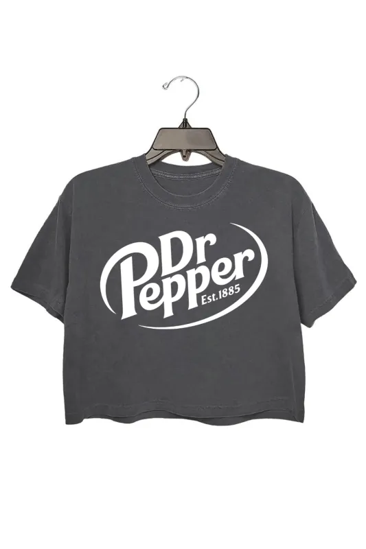 Dr Pepper Letters Crop Top For Women sold by Fancy Tees