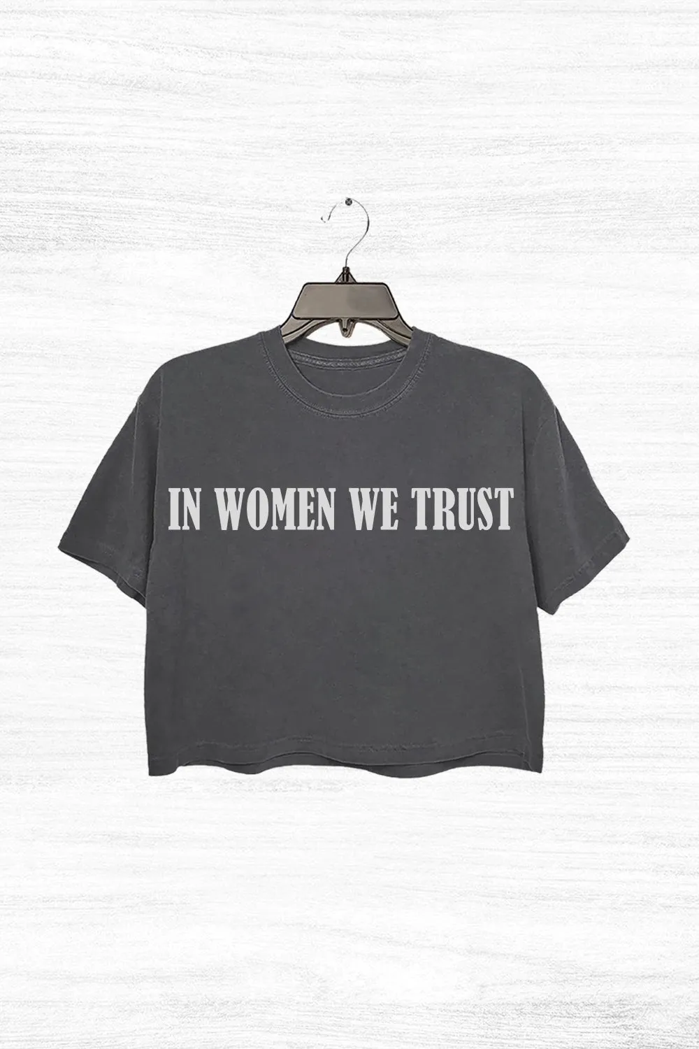 In Women We Trust Crop Top For Women sold by Fancy Tees