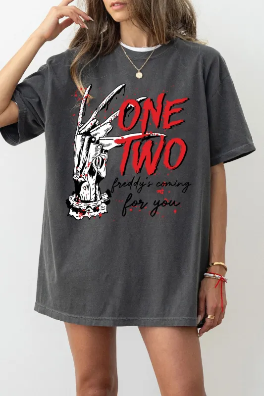 One Two Freddyy's Coming Halloween Tee For Women sold by Fancy Tees