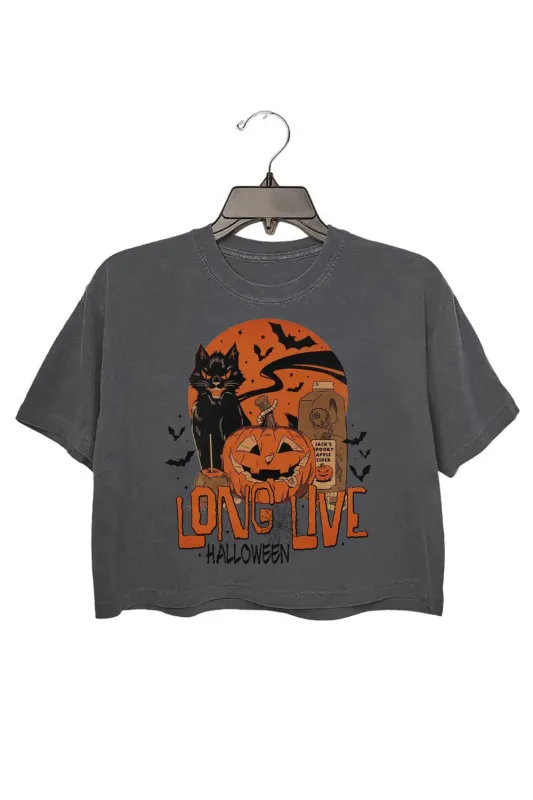 Long Live Halloween Crop Top For Women sold by Fancy Tees