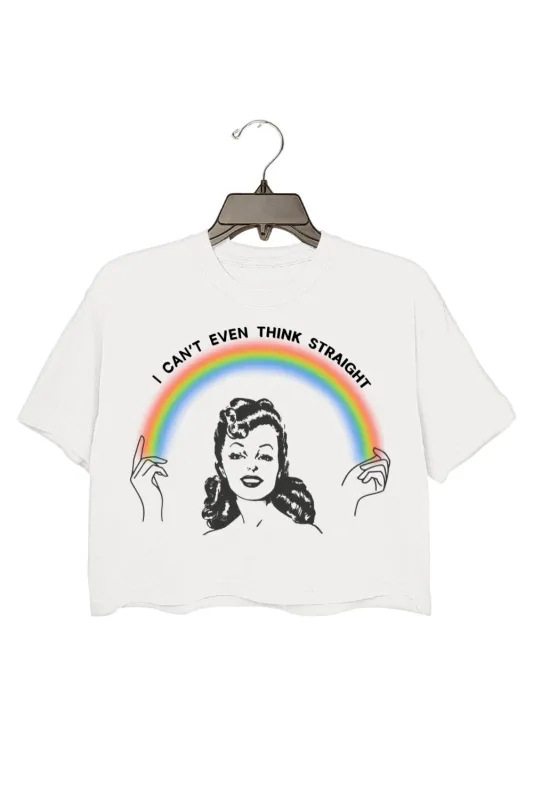 I Can't Even Think Straight Crop Top For Women sold by Fancy Tees