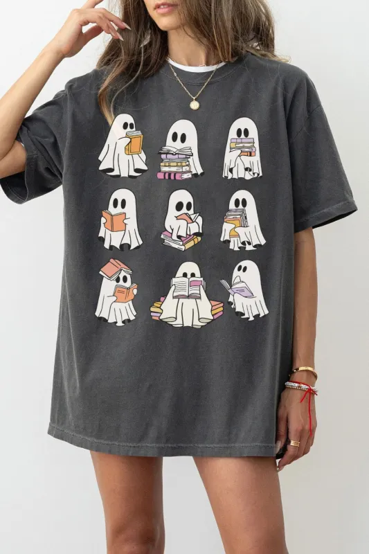 Ghost Reading Bookish Tee For Women sold by Fancy Tees