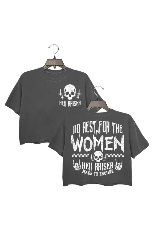 No Rest For The Women Crop Top For Women made by Fancy Tees