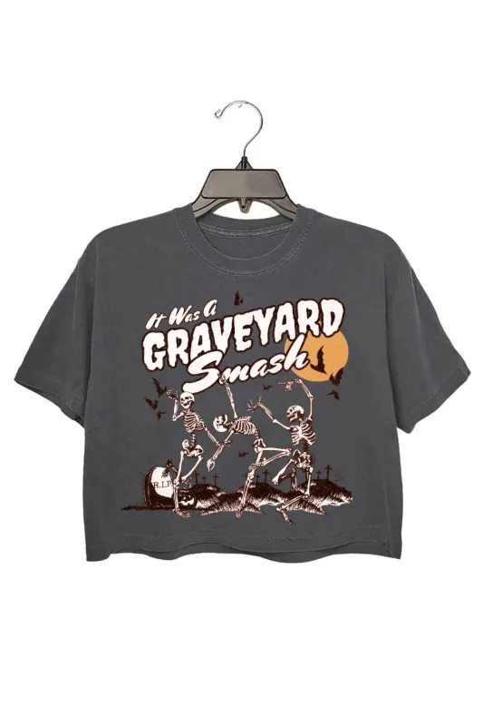 Spooky Season Graveyard Smash Crop Top For Women sold by Fancy Tees