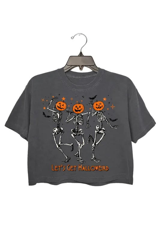Lets Get Halloweird Crop Top For Women sold by Fancy Tees