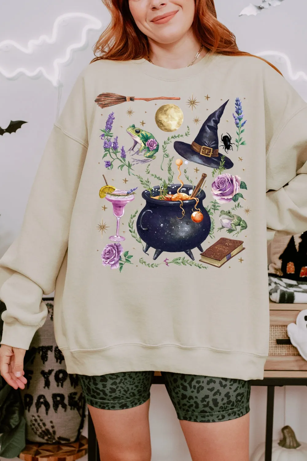 Halloween Witch Craft Sweatshirt For Women sold by Fancy Tees product image thumbnail 2