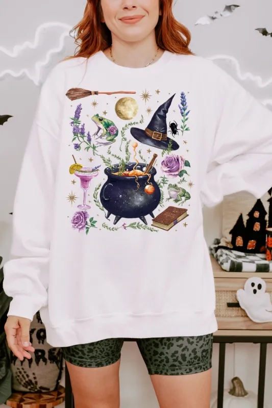 Halloween Witch Craft Sweatshirt For Women sold by Fancy Tees