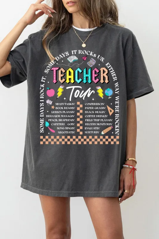 Rock It Teacher Tour Tee For Women sold by Fancy Tees