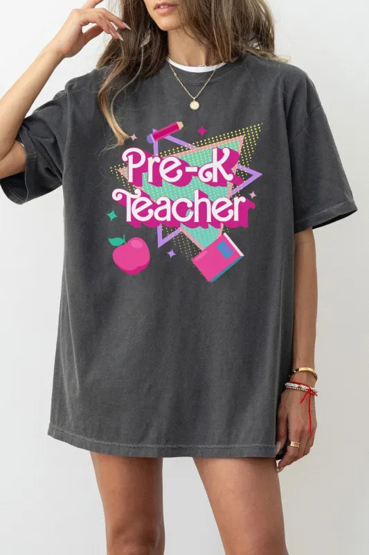 Pre-K Teacher Pink Doll Tee For Women sold by Fancy Tees