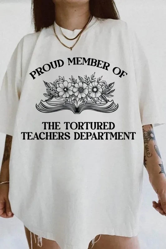 Proud Member Of TTPD Teachers Department Flowers Tee For Women sold by Fancy Tees