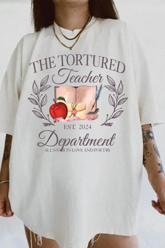 The Tortured Teacher Department EST 2024 Tee For Women sold by Fancy Tees