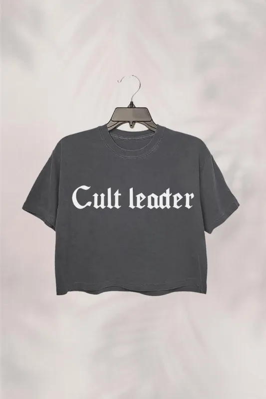 Goth Cult Leader Crop Top For Women sold by Fancy Tees