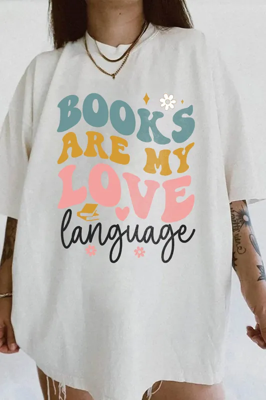 Books Are My Love Language Tee For Women sold by Fancy Tees