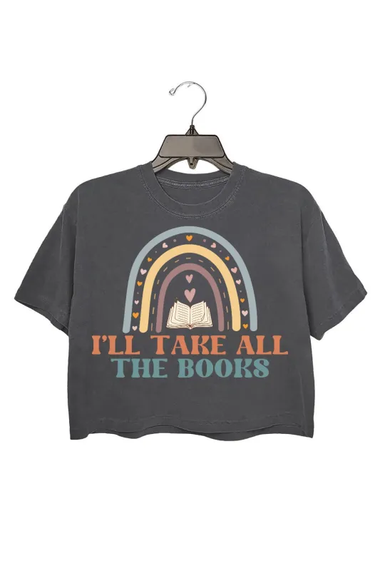 I Will Take All The Books Crop Top For Women sold by Fancy Tees