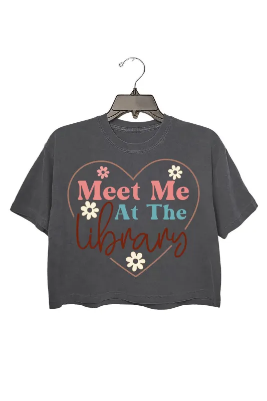 Meet Me At The Library Crop Top For Women sold by Fancy Tees