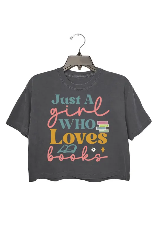 Just A Girl Who Loves Books Crop Top For Women sold by Fancy Tees