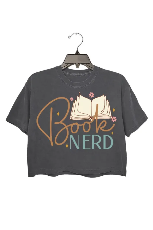 Book Nerd Crop Top For Women made by Fancy Tees