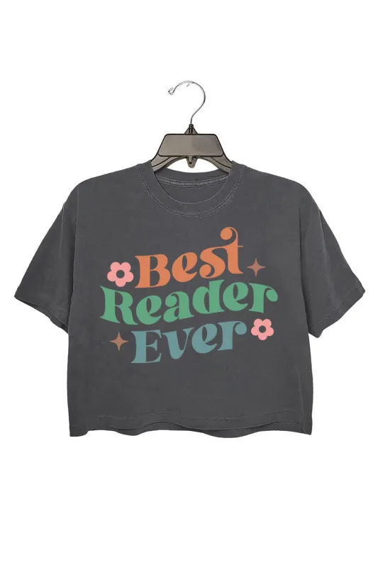Best Reader Ever Crop Top For Women sold by Fancy Tees