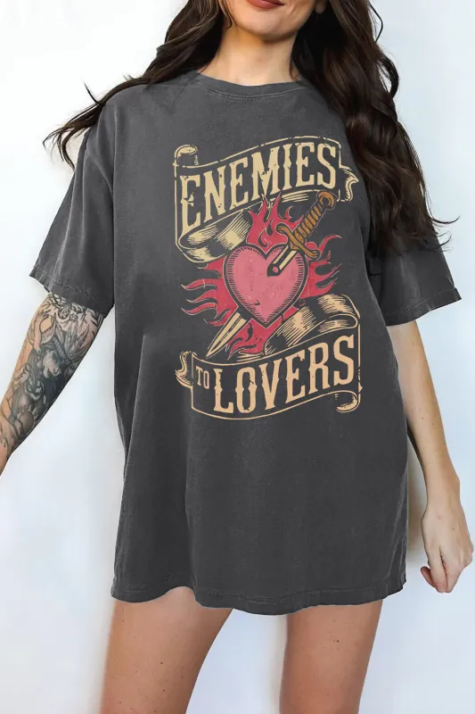 Enemies to Lovers Tee For Women sold by Fancy Tees