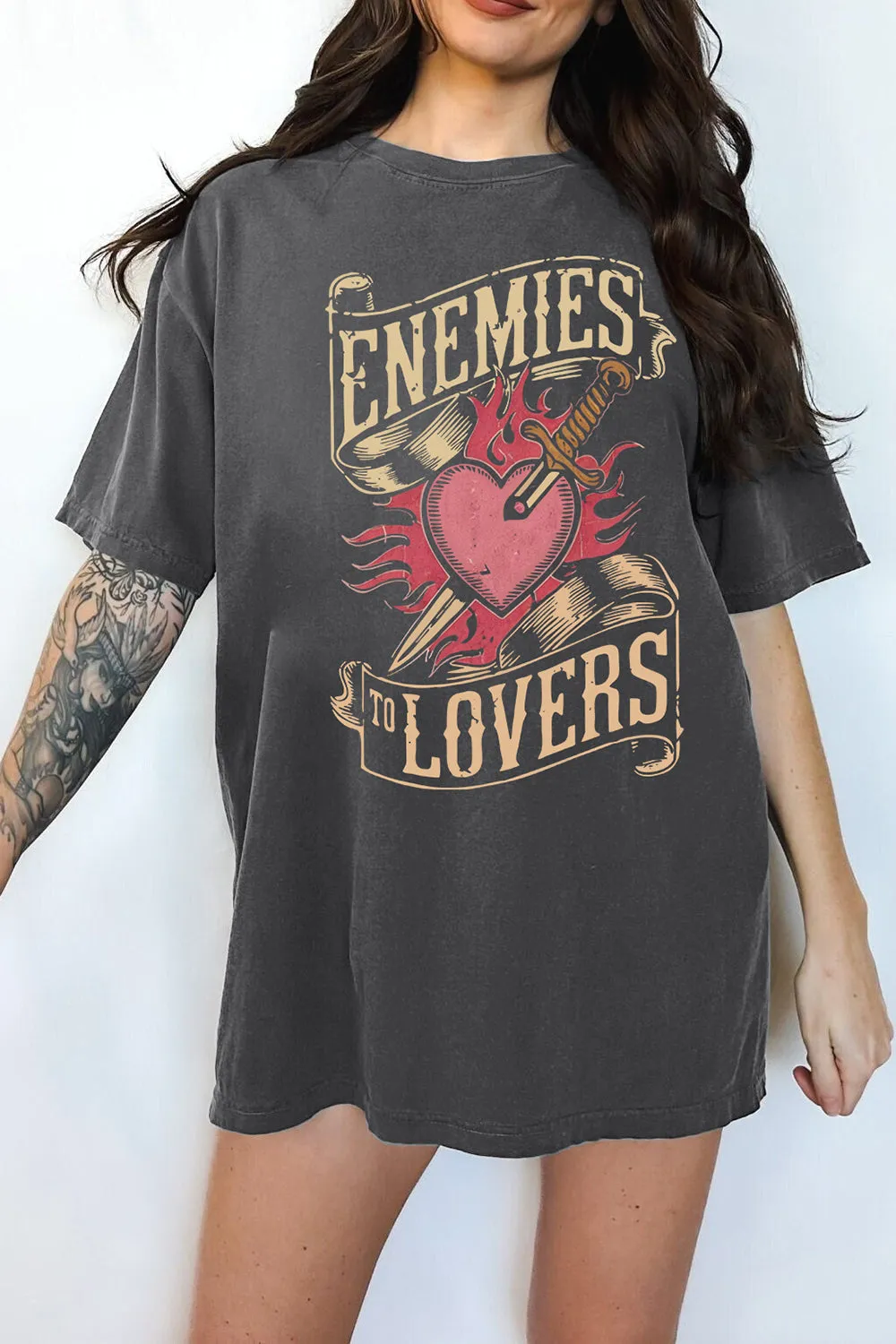 Enemies to Lovers Tee For Women sold by Fancy Tees