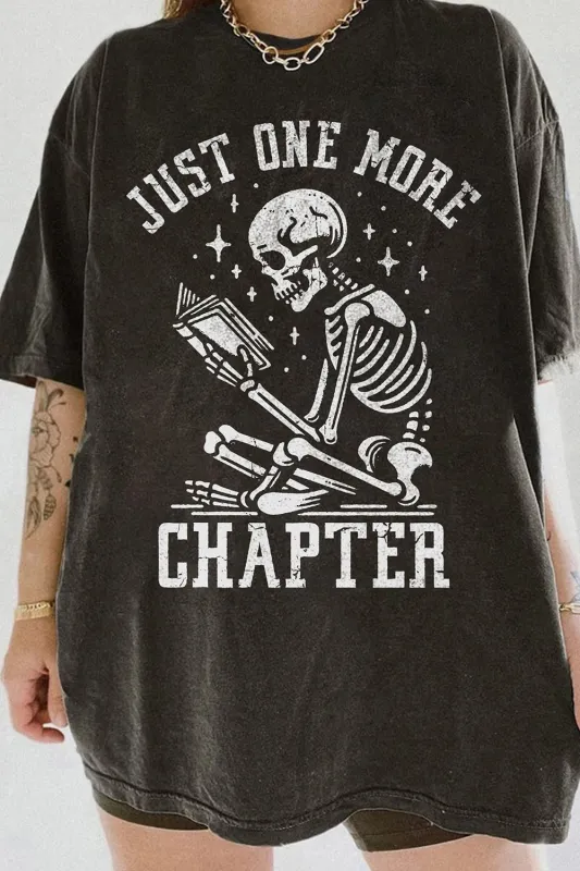 Just One More Chapter Skeleton Tee For Women sold by Fancy Tees