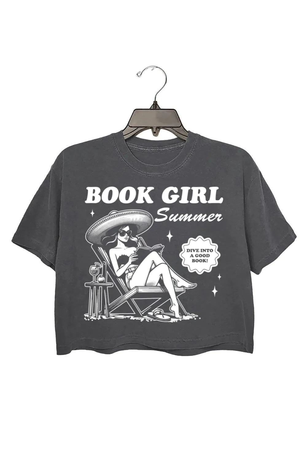 Book Girl Summer Crop Top For Women sold by Fancy Tees