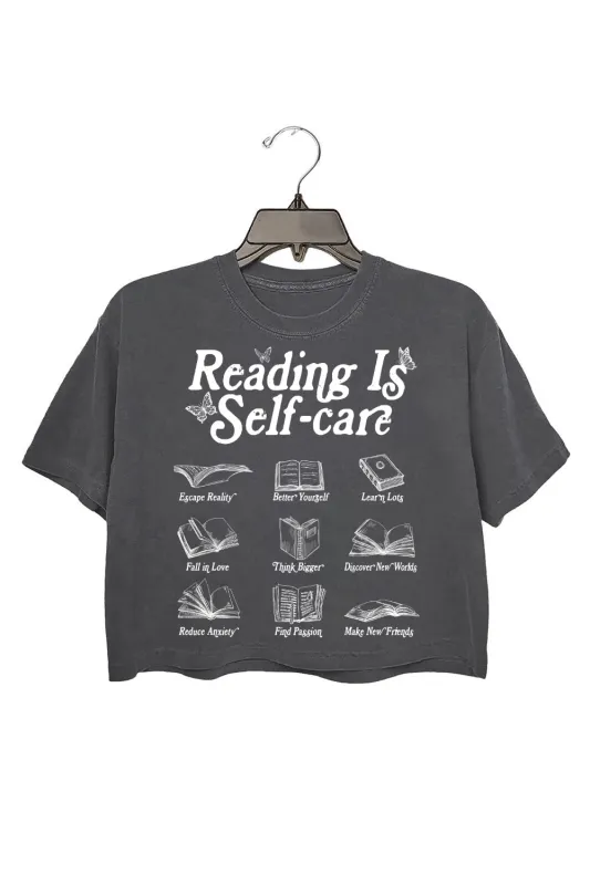 Reading Is Self Care Crop Top For Women sold by Fancy Tees