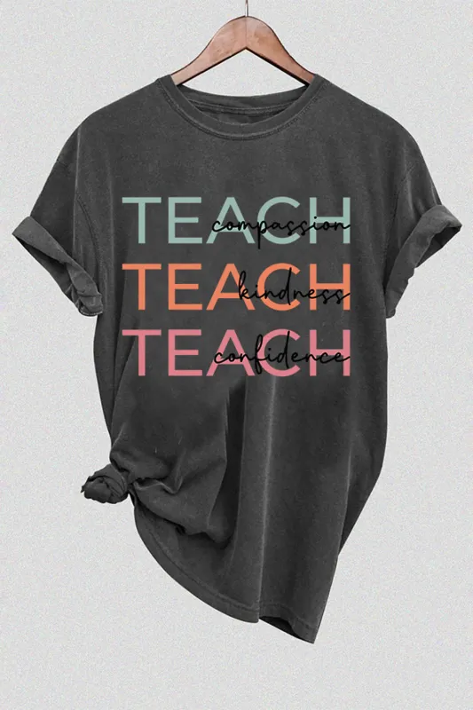 Cute Teach Letters Tee For Women sold by Fancy Tees