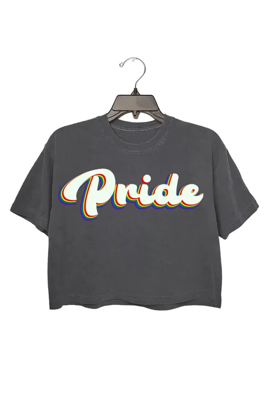 Pride Colorful Letters Crop Top For Women sold by Fancy Tees