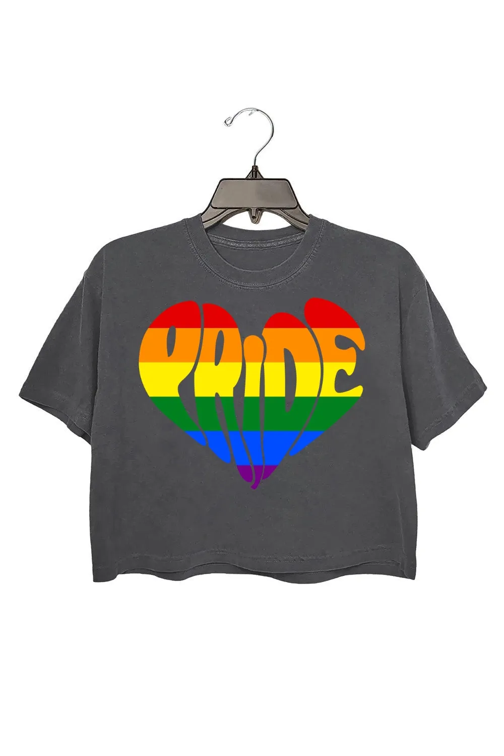 Pride Heart Shape Crop Top For Women sold by Fancy Tees