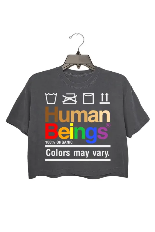 Human Beings Funny Crop Top For Women sold by Fancy Tees