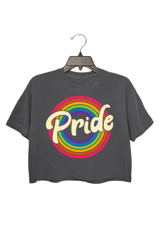 Pride Rainbow Circle Crop Top For Women sold by Fancy Tees