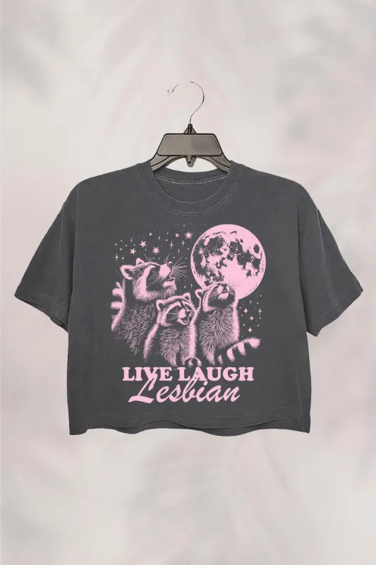Live Laugh Lesbian Crop Top For Women sold by Fancy Tees