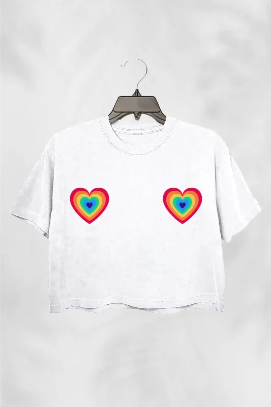 Funny Rainbow Pride Crop Top FOR Women sold by Fancy Tees